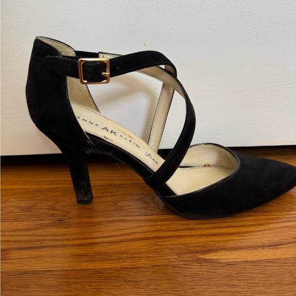 Anne Klein Black Strappy Heels - Picture 2 of 5